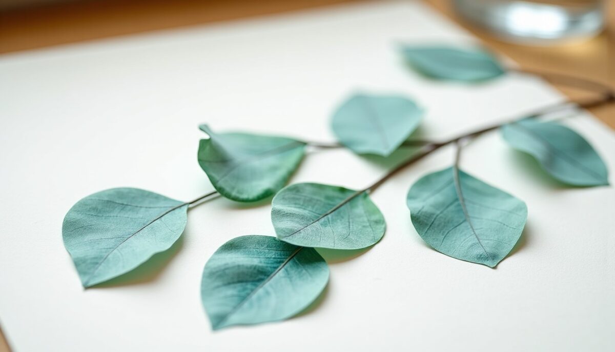 Feuilles d’eucalyptus à l’aquarelle : guide pas à pas pour capter leurs nuances