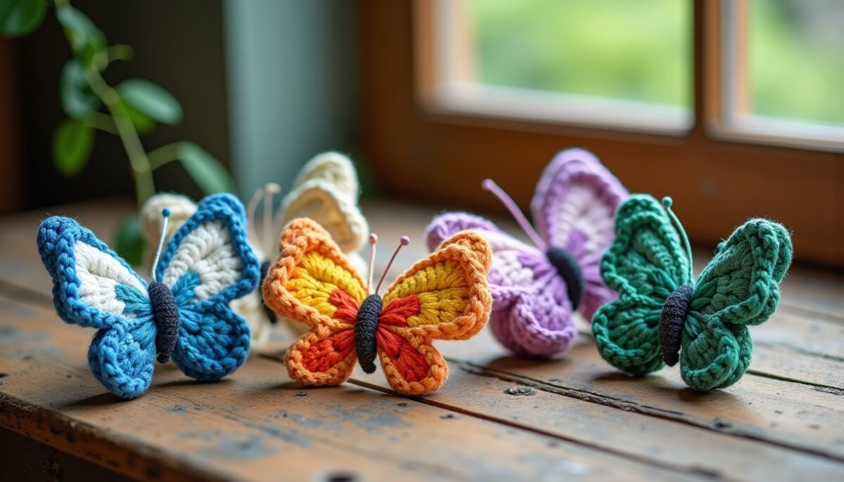 4 modèles de papillons au crochet gratuits à réaliser, avec astuces de finition et variantes
