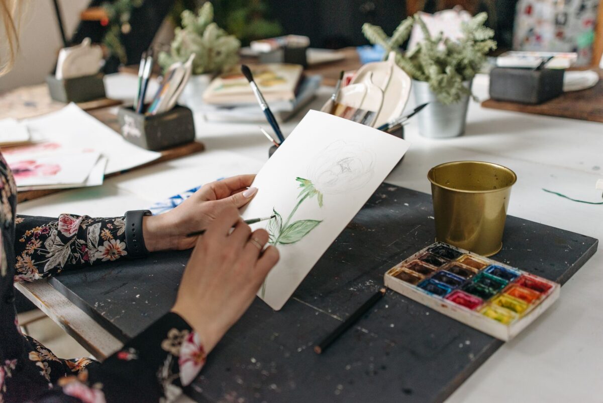 fleurs peindre aquarelle ne pas combiner