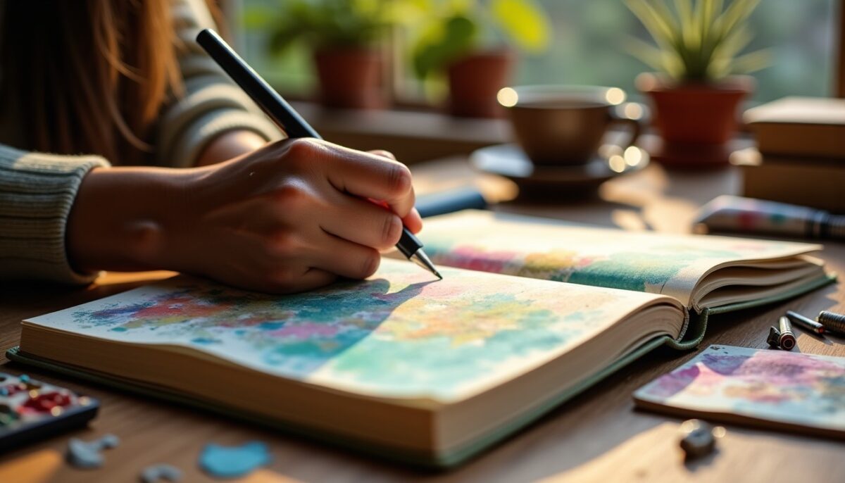 Idées de journal artistique pour débutants créatifs : prompts, rituels et erreurs à éviter
